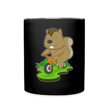 Vélo écureuil - Mug uni - noir - Devant