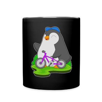 Vélo pingouin - Mug uni - noir - Devant