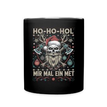Ho Ho Let's get a mead - Full Colour Mug - black - Front