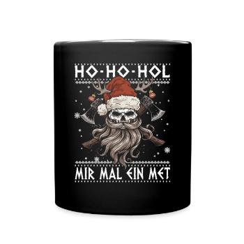 Ho Ho Let's get a mead - Full Colour Mug - black - Front