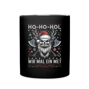 Ho Ho Let's get a mead - Full Colour Mug - black - Front