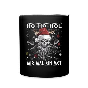 Ho Ho Let's get a mead - Full Colour Mug - black - Front