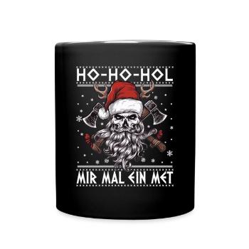 Ho Ho Let's get a mead - Full Colour Mug - black - Front