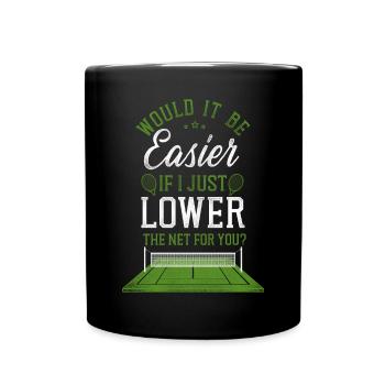 drôle de raquette de joueur de tennis - Mug uni - noir - Devant