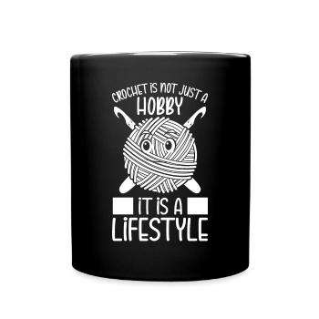 Le crochet n’est pas seulement un passe-temps, c’est un style de vie - Cr - Mug uni - noir - Devant