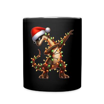 Polka Dot Brachiosaurus Dinosaur Sunglasses - Full Colour Mug - black - Front