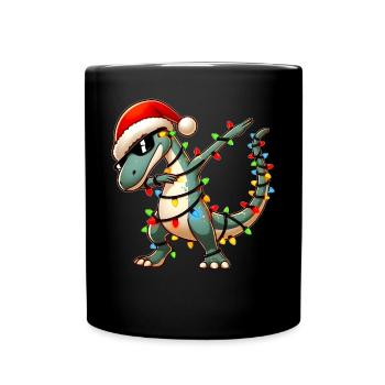 Polka Dot Brontosaurus Dinosaur Sunglasses Never - Full Colour Mug - black - Front