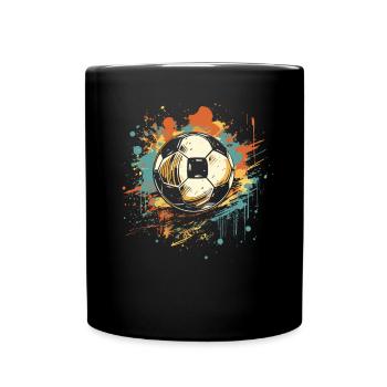 Football Graffiti Street Art - Mug uni - noir - Devant