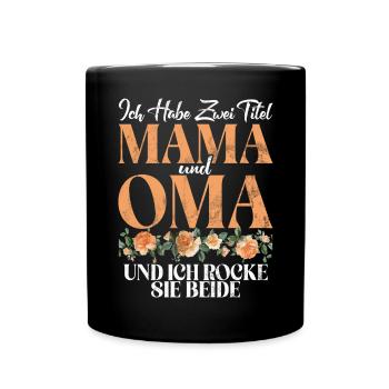 drôle maman grand-mère disant motif dames fête des mères - Mug uni - noir - Devant