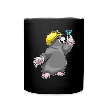 Mineur de taupe Extraction de bijoux - Mug uni - noir - Devant