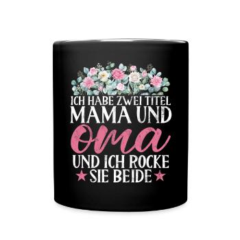 drôle maman grand-mère disant motif dames fête des mères - Mug uni - noir - Devant