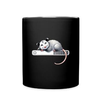 Entspannter Opossum Schlaf Modus - Tasse einfarbig - Schwarz - Vorne