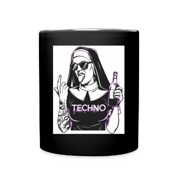Rebellious Nun Techno Party Hardstyle - Mug uni - noir - Devant