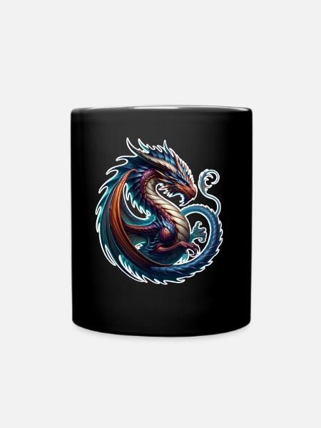 Drache - Tasse einfarbig - Schwarz
