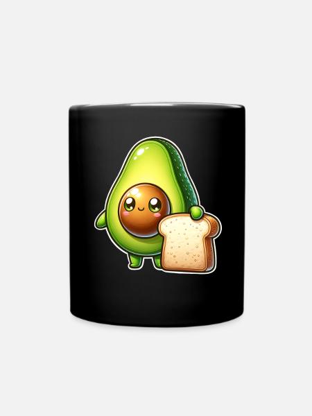Avocado Toast - Tasse einfarbig - Schwarz