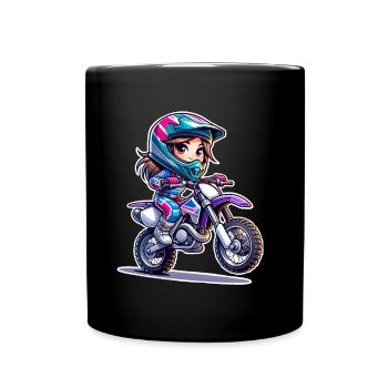 Motocross Femmes Filles Fille - Mug uni - noir - Devant