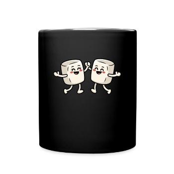 Tanzende Marshmallow - Tasse einfarbig - Schwarz - Vorne