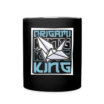 Origami King Papierkranich Falten Eule Master - Tasse einfarbig - Schwarz - Vorne