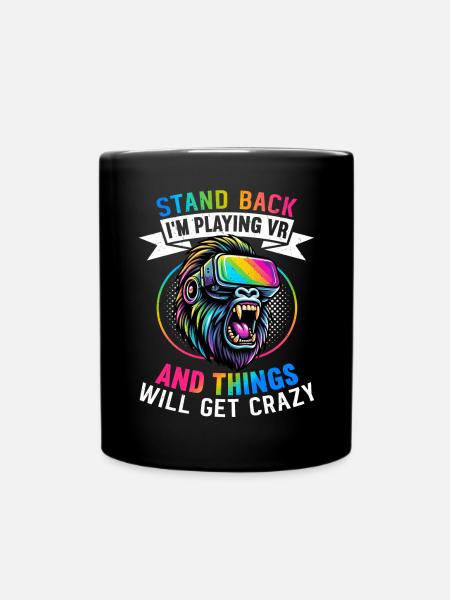 Virtual Reality Athlete Witzer VR Gamer Headset - Full Colour Mug - black