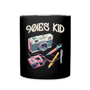 Kind der 90er Jahre - Tasse einfarbig - Schwarz - Vorne