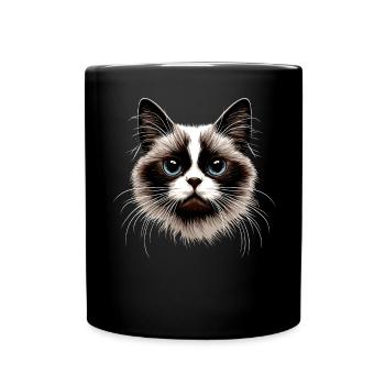 Ragdoll Katze Ragdollkatze Cat Süße Ragdoll Katzen - Tasse einfarbig - Schwarz - Vorne