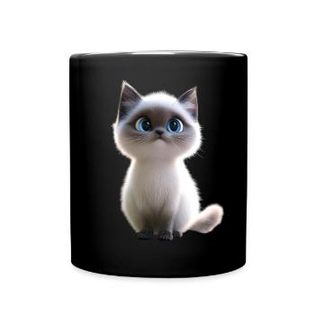 Ragdoll Katze Ragdollkatze Cat Süße Ragdoll Katzen - Tasse einfarbig - Schwarz - Vorne