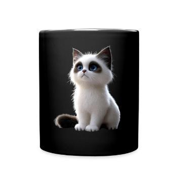 Ragdoll Katze Ragdollkatze Cat Süße Ragdoll Katzen - Tasse einfarbig - Schwarz - Vorne