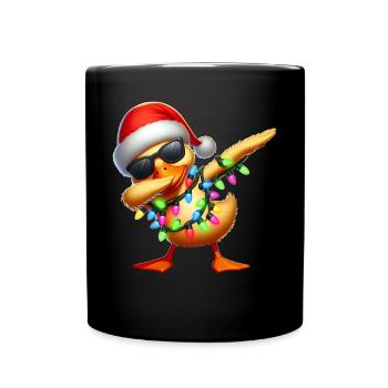 Polka Dot Duck Sunglasses Cute Christmas Xm - Full Colour Mug - black - Front