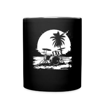 Croquis de tambour - Mug uni - noir - Devant