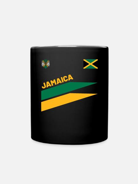 Jamaica Jamaika Rasta Raggea Rastafari Flagge - Tasse einfarbig - Schwarz