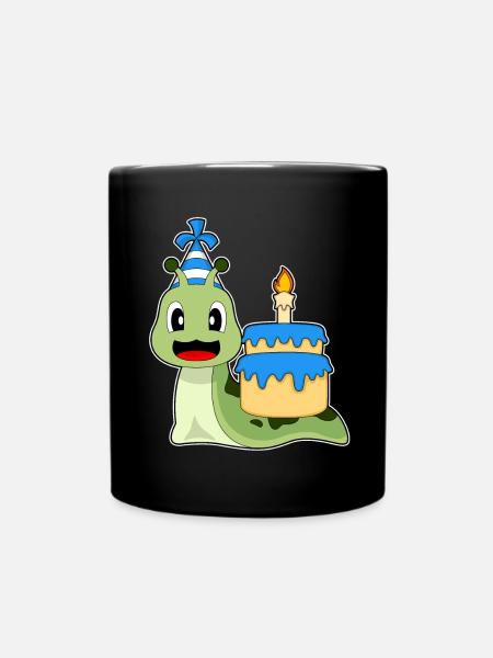 Gâteau d’anniversaire d’escargot - Mug uni - noir