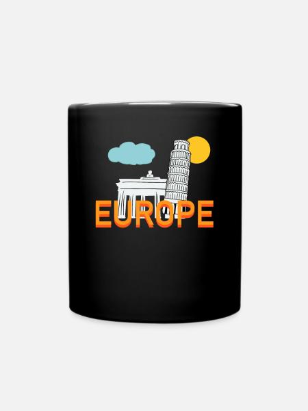 Europa - Tasse einfarbig - Schwarz