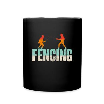 Fechten - Tasse einfarbig - Schwarz - Vorne