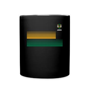 Jamaica Jamaika Rasta Raggea Rastafari Flagge - Tasse einfarbig - Schwarz - Vorne