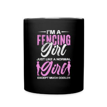 Fechten - Tasse einfarbig - Schwarz - Vorne