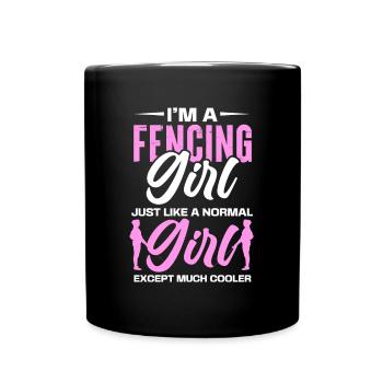 Fencing Sword Sabre Epee Fencing Gift - Full Colour Mug - black - Front