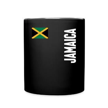 Jamaica Jamaika Rasta Raggea Rastafari Flagge - Tasse einfarbig - Schwarz - Vorne