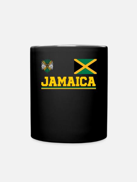 Jamaica Jamaica Rasta Raggea Rastafari Flag - Full Colour Mug - black