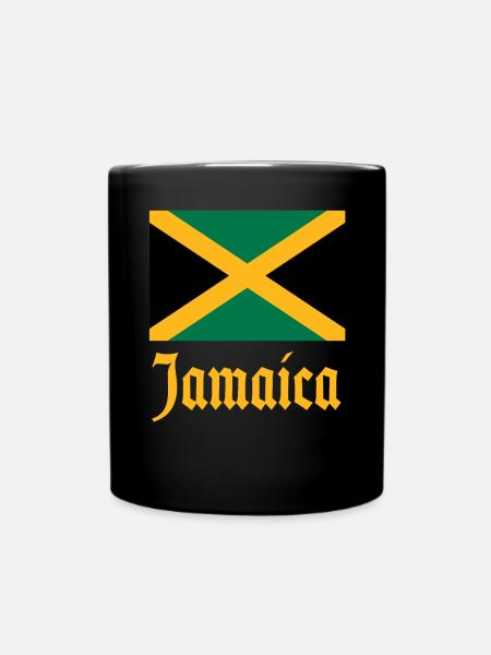 Jamaica Jamaika Rasta Raggea Rastafari Flagge - Tasse einfarbig - Schwarz