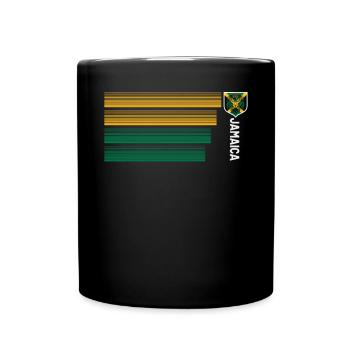 Jamaica Jamaika Rasta Raggea Rastafari Flagge - Tasse einfarbig - Schwarz - Vorne