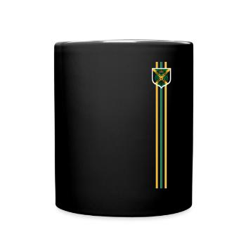Jamaica Jamaika Rasta Raggea Rastafari Flagge - Tasse einfarbig - Schwarz - Vorne