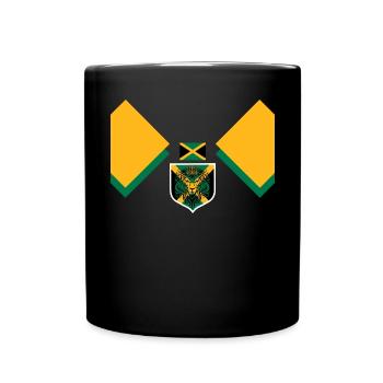 Jamaica Jamaika Rasta Raggea Rastafari Flagge - Tasse einfarbig - Schwarz - Vorne