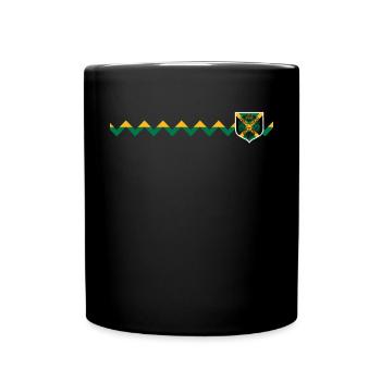 Jamaica Jamaika Rasta Raggea Rastafari Flagge - Tasse einfarbig - Schwarz - Vorne