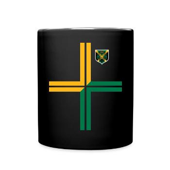 Jamaica Jamaika Rasta Raggea Rastafari Flagge - Tasse einfarbig - Schwarz - Vorne