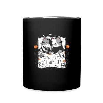 Chemise de nuit officielle Chat mignon chat chats couple - Mug uni - noir - Devant