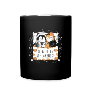 Chemise de nuit officielle Chat mignon chat chats couple - Mug uni - noir - Devant