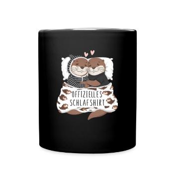 Chemise de nuit officielle Sweet Otter Couple - Mug uni - noir - Devant