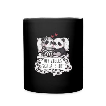 Chemise de nuit officielle Sweet Panda Couple - Mug uni - noir - Devant