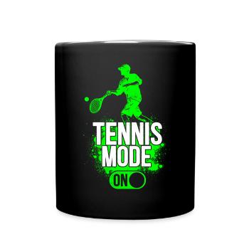 Funny Tennis Player Racket Tennis - Full Colour Mug - black - Front