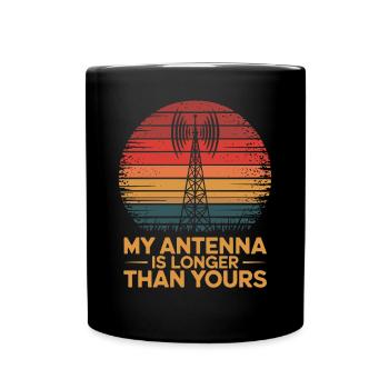 Amateurfunk: Meine Antenne Ist Länger - Tasse einfarbig - Schwarz - Vorne